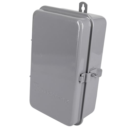 Intermatic T104R 24 Hour Mechanical Timer Switch - 208–277 VAC, DPST, Type 3R Indoor/Outdoor Metal Enclosure, Heavy-Duty, Manual Override, 40 Amp – Ideal for Lights, Pumps, Fans, and HVAC Systems
