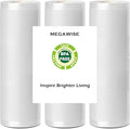 MegaWise 3 Rolls of Vacuum Sealer Machine Bags, 8 inch wide and 21.6 Feet Long for Megawise & other brand vacuum sealers Perfect for Meal Prep and Sous Vide Cooking
