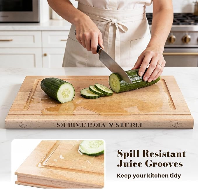 Book Cutting Board Set with Stand, 3PCS Acacia Book Cutting Boards, Library Chopping Board Set for Kitchen, Juice Groove, Three Categories of Tags, Gift for Book Lovers | Library Chopping Board Set for Kitchen, Juice Groove, Three Categories of Tags, G...