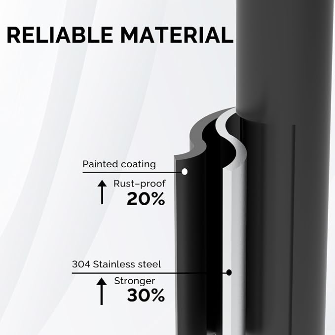Freestanding Toilet Paper Holder Stand with Storage – Holds 4 Extra Rolls –Matte Black- Toilet Paper Holder for Bathroom – Sturdy Base, Classic Retro Style, Space-Saving Bathroom Storage