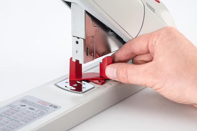 Novus B56 Heavy Duty Stapler, 200 Sheet Capacity, Anti-Jam, 3" Stapling Depth w/ Adjustable Guide, Staple Bypass, German Engineered (023-0059)