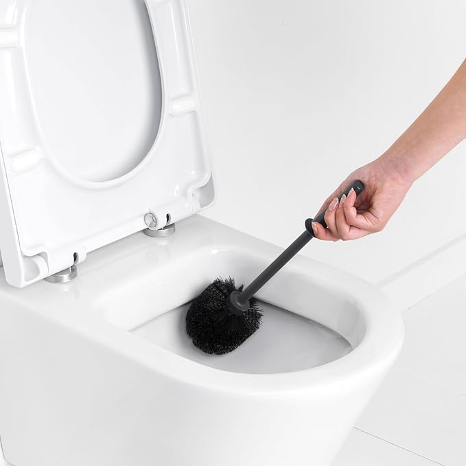 Brabantia 414640 Toilet Brush and Holder - Brilliant Steel, Steel/Black