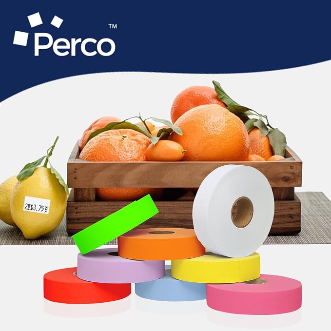 Pricing Labels for Monarch 1131 Multicolored - Includes White, Yellow, Blue, Lavender & Fluorescent Colors (Red Green Pink Orange) - 160,000 Labels w/ 64 Rolls Value Pack, 8 Sleeves - Made in USA