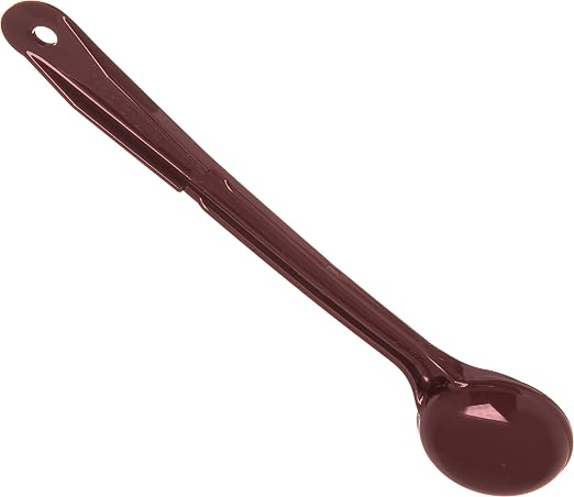 CFS 395801 Solid Long Handle Portion Control Spoon, 1.5 oz, Reddish Brown (Pack of 12)