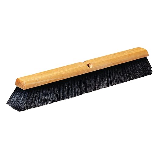 SPARTA Flo-Pac Horsehair Floor Sweep, Floor Brush for Cleaning, 24 Inches, Black