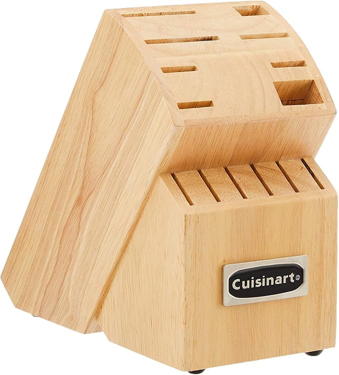CUISINART Block Knife Set, 15pc Cutlery Knife Set with Steel Blades for Precise Cutting, Lightweight, Stainless Steel, Durable & Dishwasher Safe, C77BTR-15P (Pack of 2)
