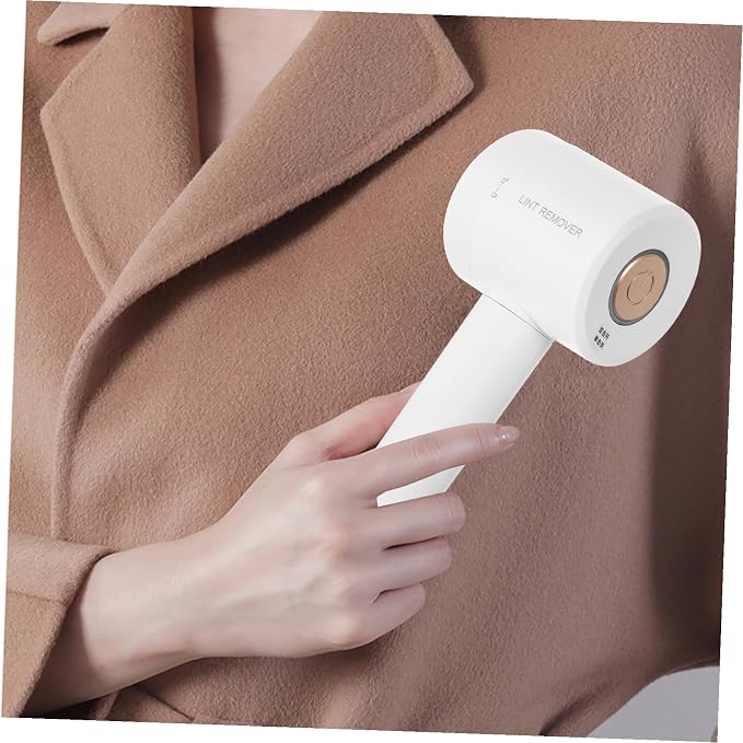 Mikinona USB Rechargeable Hair Ball Trimmer for Clothes Lint Remover Sweater Defuzzer with High-Performance Blades Portable White Fuzz and Pills Remover for Sweaters Sofa Curtains and