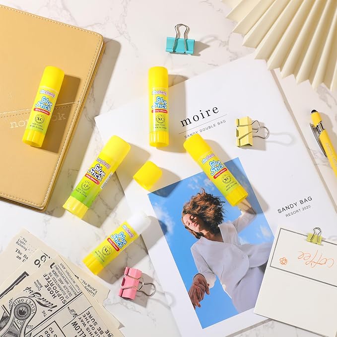 0.53 oz White Glue Stick Washable Glue Stick for Crafts Home School Classroom Students Teachers Employees Scrapbooking Crafting Supplies (100 Pcs)
