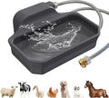 FICUSWIN 135OZ Automatic Water Dispenser for Large Dogs Patented Outdoor Dog Water Bowl Dispenser Automatic Dog Feeder Fit 3/4'' GHT Faucet Dog Waterer Include Water Hose Extra-Large Drinking Area