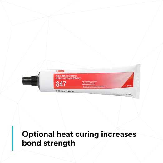3M Nitrile High Performance Rubber and Gasket Adhesive 847, Brown, 5 Oz Tube, 1 Each