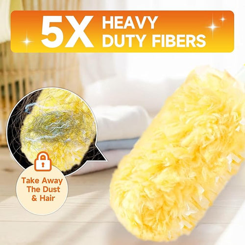 100 Count 360° Heavy Duty Duster Refills Compatible with Swiffer, Larger Size-Extra Thick Electrostatic Disposable dusters Refill for Electronics, Furniture, Blinds, Ceiling Fans, Unscented