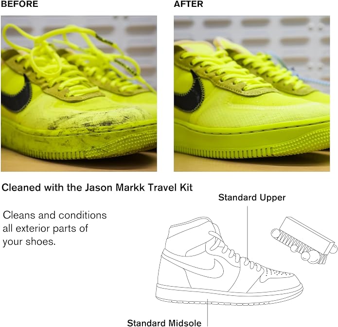 Jason Markk Shoe & Sneaker Travel and Care Kits - Ideal for Footwear, Safe on Leather, Suede, Nubuck, Cotton, Knits