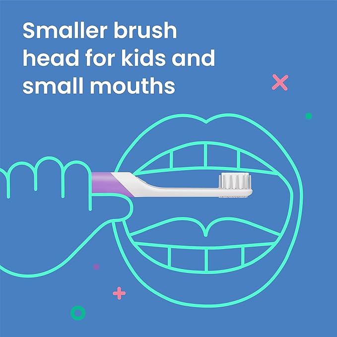 quip Sonic Toothbrush Replacement Heads for Kids - 3 Pack - Verified quip Small Brush Head Refills for Electric Toothbrushes - Soft Bristles, Compact & Flexible - Last 3 Months Each