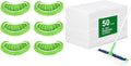 50 Count Disposable XL Dry Sweeping Cloths + 6 Pack Reusable Microfiber Mop Pads for Swiffer Sweeper XL Mop (Mop is not Included)