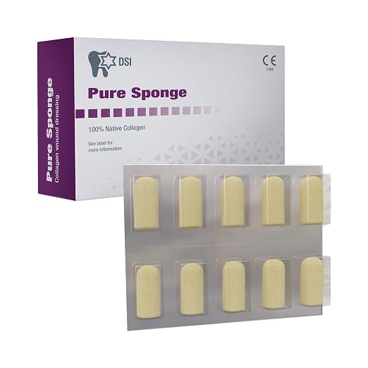 DSI DS-PS814 Pure Sponge Collagen Plugs Blister Pack 8mm X 14mm 10/Pk