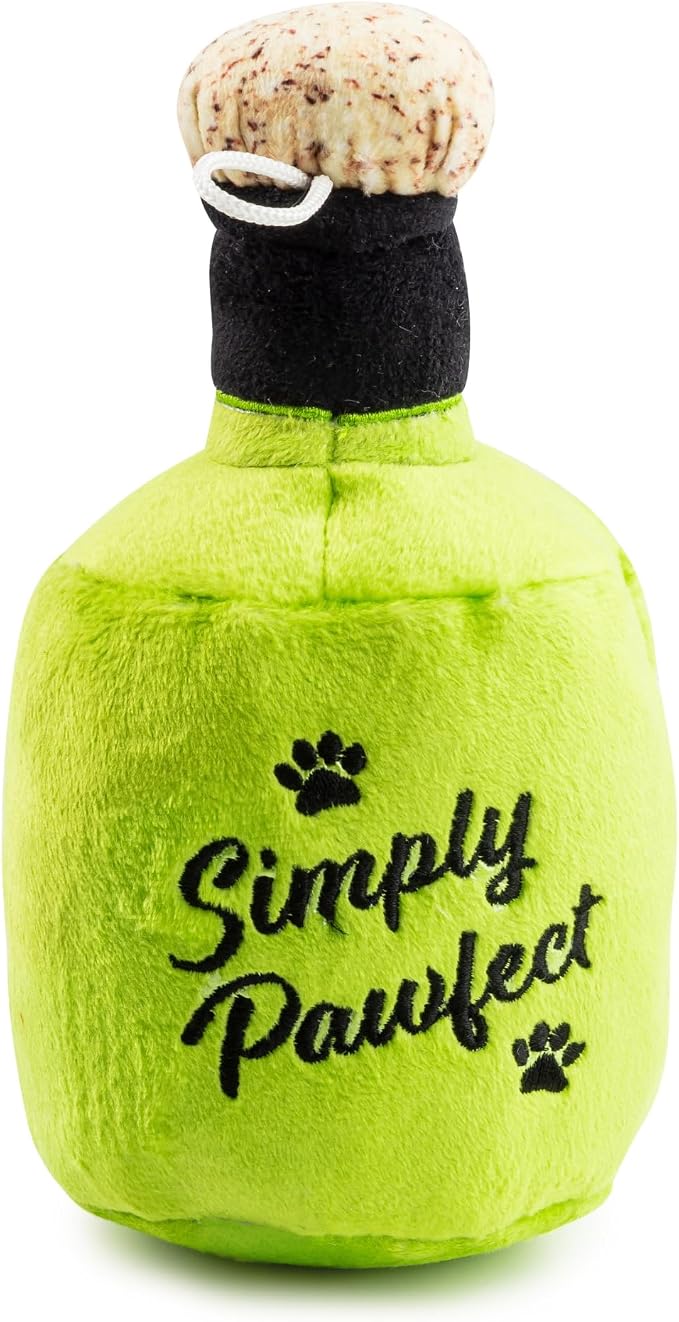 Haute Diggity Dog Puptron Tequila Plush Dog Toy for Small, Medium & Large Dogs, Interactive Funny Parody Squeaky Toys, Soft, Durable, Machine-Washable, Safe & Cute Birthday Gift for Dogs, One Size