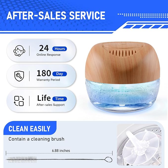 Water-Based Purifier Air Washer, Air Revitalizer & Freshener, Air Fresher with 7 LED Color Changing Light for Rooms (LightYellow)
