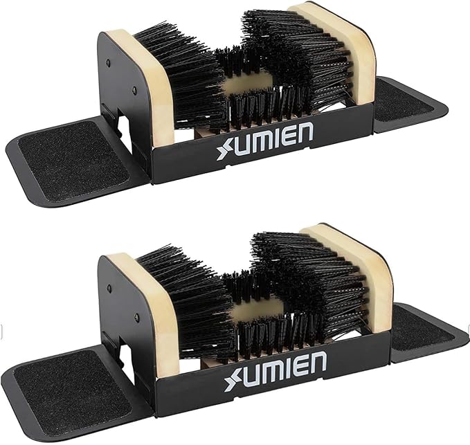 Umien™ 2 Pack Boot Scraper Outdoor Shoe Brush with Flaps - Heavy-Duty Shoe Cleaner and Boot Scrubber for Mud, Dirt, and Snow - Durable Weather-Resistant Outdoor Shoe Cleaning Tool