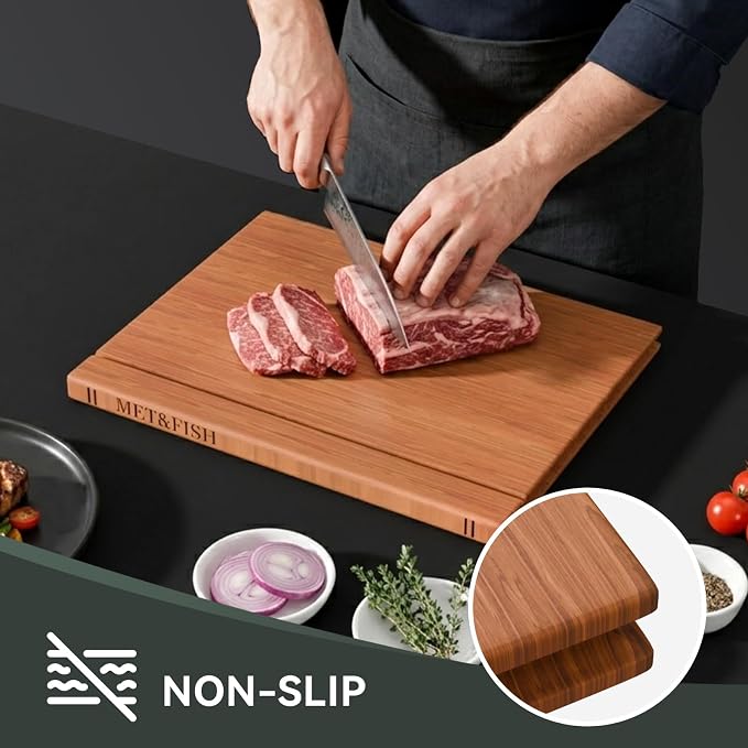 Book Cutting Board Set with Wooden Stand,Wooden Cutting Boards for Kitchen | 3PCS Look Like Books for Vegetables Cheese Meat,Board Gift Set for Book Lovers & Home Cooks Stylish & Practical