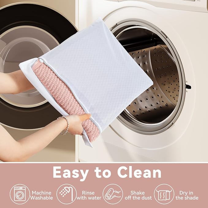 Triohero Bathroom Rugs Non Slip Washable, Super Absorbent Thin Bath Mat Small Quick Dry Low Pile Bathroom Rug, Pink 16"x24"
