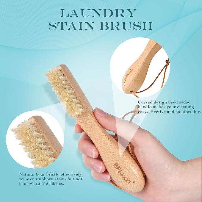 BFWood Beard Brush, Laundry Stain Brush and Clothes Brush