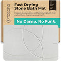TOSORO - Stone Bath Mat Diatomaceous Earth Shower Mat Non-Slip Super Absorbent Diatomite Stone Bath Mats for Bathroom Floor Quick Drying Natural Easy to Clean (23.5 x 15) - Grey