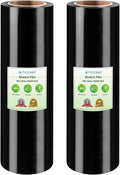TICONN 2Pk Stretch Wrap Stretch Film Roll, 1000ft Industrial Strength 18 inch Wide Black Plastic Wrap for Pallet Wrapping Shipping Moving (No Handle)