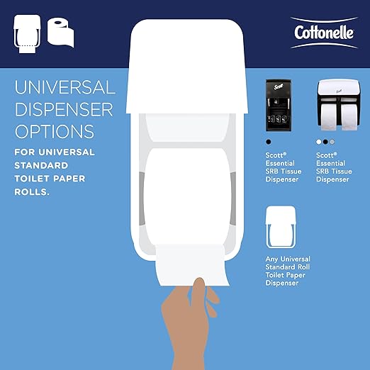 Cottonelle Professional Standard Roll Toilet Paper, Bulk (13135), 2-Ply, White, Compact for Easy Storage (20 Rolls of 451 Sheets, 9,020 Sheet Total)