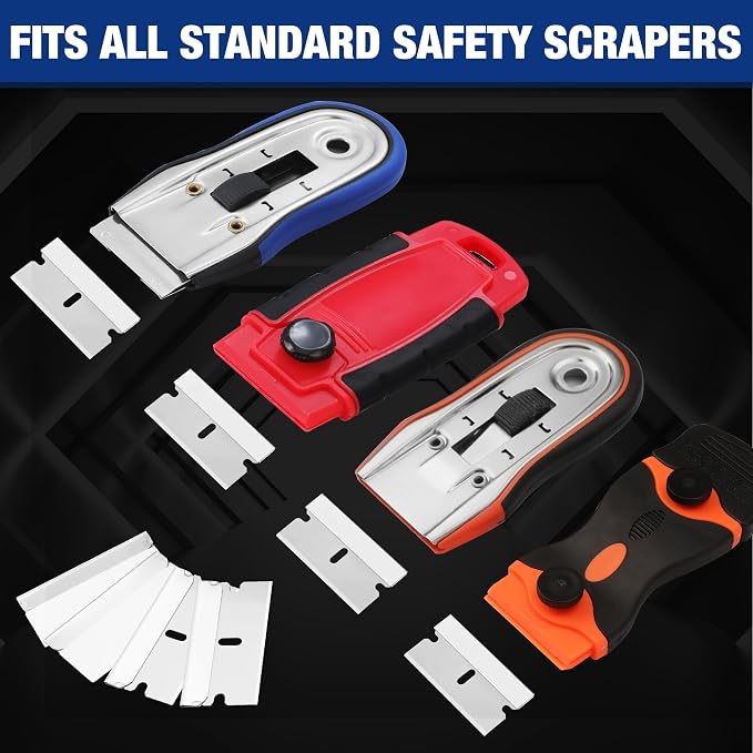 WORKPRO 800-Pack Single Edge Razor Blades, Carbon Steel Scraper Blades | Industrial Grade, High Carbon Steel, Sharp Single Edge Blades for Scraping, Cutting Rope, Boxes & Stickers