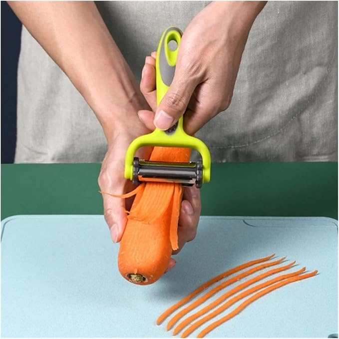 3 in 1 Rotary Vegetable Peeler - Stainless Steel Multifunctional Grater for Fruits and Vegetables
