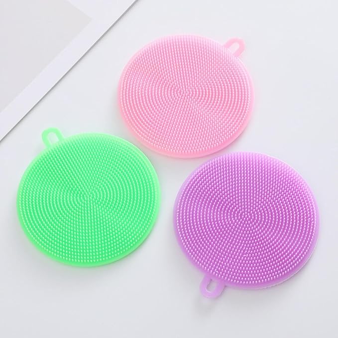 Thickened Silicone Brush Rag Multifunctional Scouring Pad Nonstick Kitchen Rag Cleaning Laundry Pan, for Kitchen Cleaning