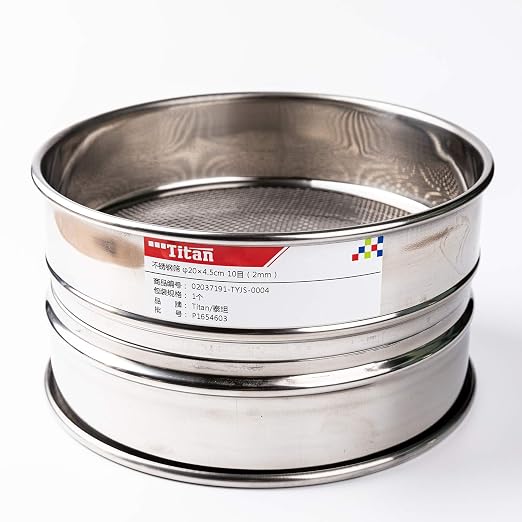 φ20×4.5cm 50 Mesh 304 Stainless Lab Sieves Economy Test Sieve 304 Stainless Steel Wire Cloth（0.355mm）