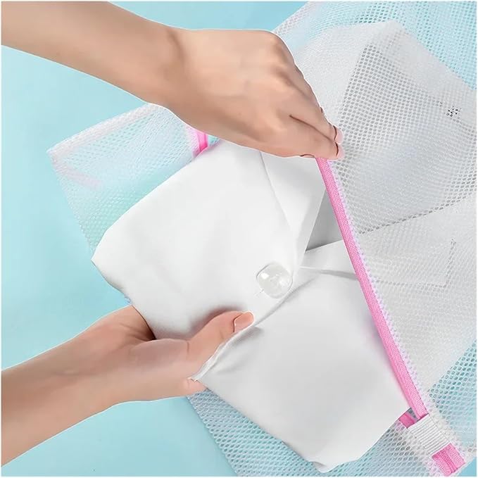 Zipped Laundry Bags Reusable Washing Machine Clothing Care Washing Mesh Net(1pcs a)