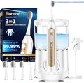 3-in-1 Electric Toothbrush with Water Flosser, Upgraded Flossing Toothbrush with 5 Speeds & 3 Modes, 30 Days/Charge for Teeth Cleaning and Plaque Removal, Sensitive Teeth & Dental Implants