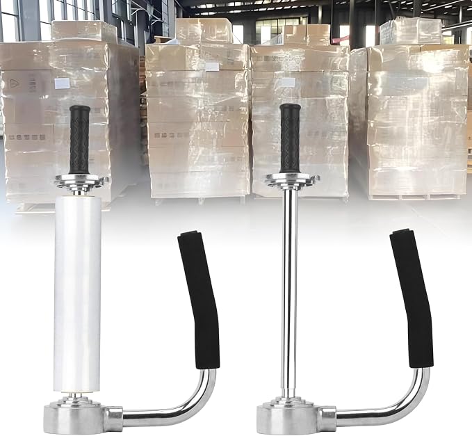 Industrial Stretch Wrap Dispenser, Film Cutters Shrink Wrap Handle | Heavy-Duty Stretch Film Dispenser Holder for Pallet Packing, Wrapping, Adjustable 12-20 Inch