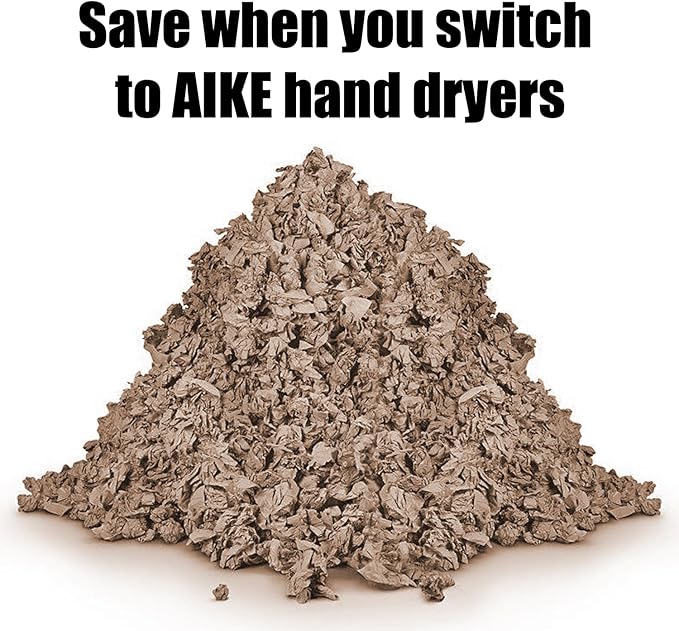 AIKE Elephant Power Commercial Hand Dryer High Speed Auto Warm Wind, Brushed Stainless Steel Cover AC110V-130V Model AK2812