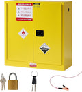 SPECRAFT 45-Gallon Flammable Safety Cabinet | 44 x 43 x 18 In, Cold-Rolled Steel, Adjustable Shelves, OSHA and CE Certified, for Industrial, Commercial and Lab Use
