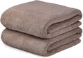 JML Microfiber Bath Towels, 2 Pack, 30 in x 60 in, Chocolate | Hanging Loop, Super Soft, Absorbent, Lint Free, Fade Resistant, Lightweight, Quick Dry, Use for SPA , Sauna, Salon Hair Wrap
