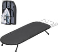 ZOES HOMEWARE Metal Mesh Panel Tabletop Ironing Board with Iron Holder & Rest, Small Tabletop Ironing Board, Compact Mini Iron Board with 8mm Thicken 100% Cotton Pad
