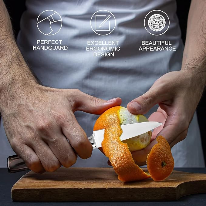 imarku Paring Knife 3.5 Inch, Japanese High Carbon Stainless Steel | Ultra Sharp Fruit Knife, Small Kitchen Knife for Peeling Fruits, Ergonomic Pakkawood Handle, Unique Gifts for Men and Women