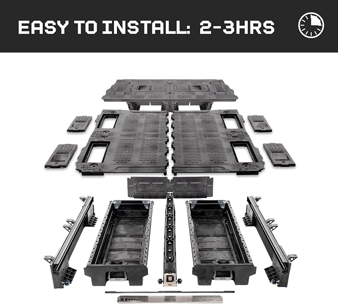 DECKED Truck Bed Storage System with System Accessories | Compatible with RAM 1500 2002-Current Classic Edition & 2500/3500 2003-Current 8'