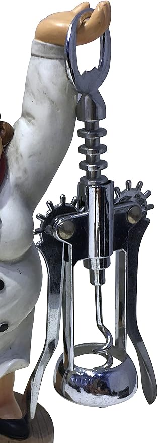 Chubby Female Chef Corkscrew Bottle Opener and Stand