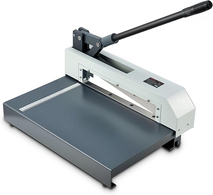 VEVOR Guillotine Sheet Metal Shear, 12 in Manual Hand Plate Shear, Heavy Duty Metal Plate Cutter Tool, with Solid Steel Frame, High Precision, for Cutting PCB Boards, Aluminum, Steel, Copper, Plastic