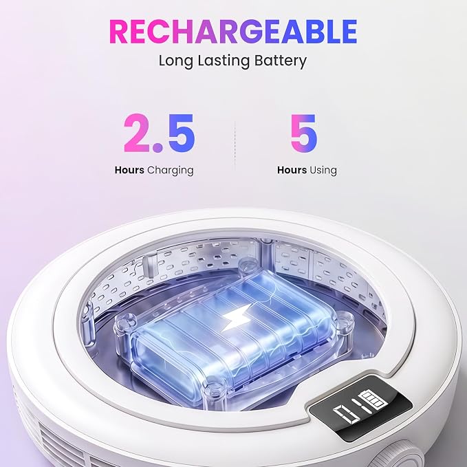 Nail Dust Collector for Home & Professional Tech, Cordless Rechargeable Vacuum Fan with 10 Speeds, Low Noise Strong Suction, Portable Dust Cleaner with 2 Filters & Brush Gift For Mother's Day