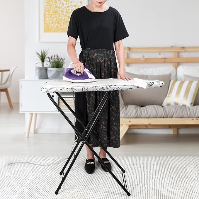 Duwee 13"×35" Ironing Board Small with Heat Resistant Cover Thicken Padding | Folding Compact Ironing Board,Light Weight,Easy to Storage
