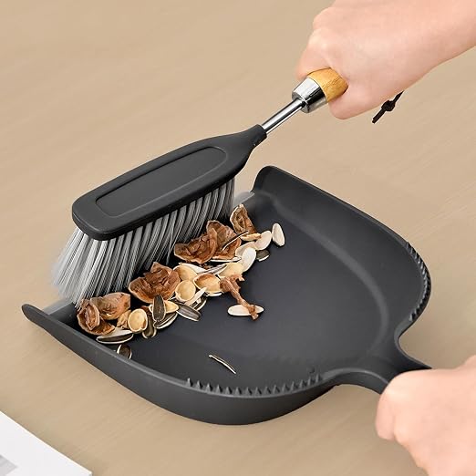 Dustpan Brush Set, Mini Broom Dustpan Set Stainless Steel