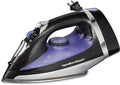 Hamilton Beach Steam Iron for Clothes With Versatile Steam Options | Durable Smooth Press Stainless Steel Soleplate | 1200 Watts, Heat-Up In Under 1 Minute | 8’ Retractable Cord | Black | 14214
