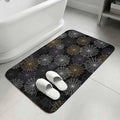 Black Halloween Bathroom Rugs Non Slip Washable Bath Mat Absorbent Front Door Mat Purple White Yellow Net Classic Black Indoor Doormat for Kitchen Entryway Shower Decor Accessories 31.5"x47.2"