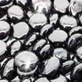 10 lbs Fire Pit Glass Beads,3/4 Inch Onyx Black Fire Glass Rocks | Reflective,For Natural or Propane Fire Pit, Landscaping Rocks Stones,for vases&crafts,Tempered,Glass Pebbles