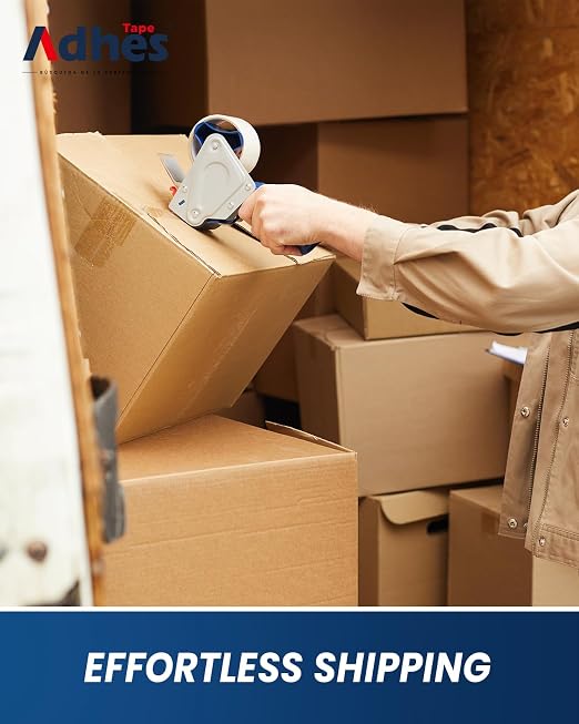 ADHES Packaging Tape 2.7MIL Heavy Duty Packing Tape Mailing Tape, 6 Rolls, 1.88" x 165 ft (55 Yards) Clear Shipping Tape, Ultra-Strong & Durable for Packaging, Moving, Mailing, and Sealing